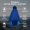KingCamp Hooded Stadium Blanket Waterproof Camping Blanket Windproof Fleece Blanket Portable Outdoor Blanket Waterproof Picnic Blanket Wearable Hooded Blanket for Sports Concerts Park Travel Hiking Blue 78" X 57" view 2