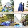 KingCamp Hooded Stadium Blanket Waterproof Camping Blanket Windproof Fleece Blanket Portable Outdoor Blanket Waterproof Picnic Blanket Wearable Hooded Blanket for Sports Concerts Park Travel Hiking Blue 78" X 57" view 4