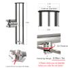 AMYSPORTS Stainless Steel Trolling Rod Holder Clamp Side Mount Fishing Pole Holders Adjustable Kayak Rail Rods Supporters Boat Sailboat for Boating 4Pcs view 3