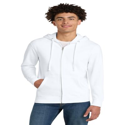 District V.I.T.Fleece Full-Zip Hoodie DT6102, White, 3X-Large