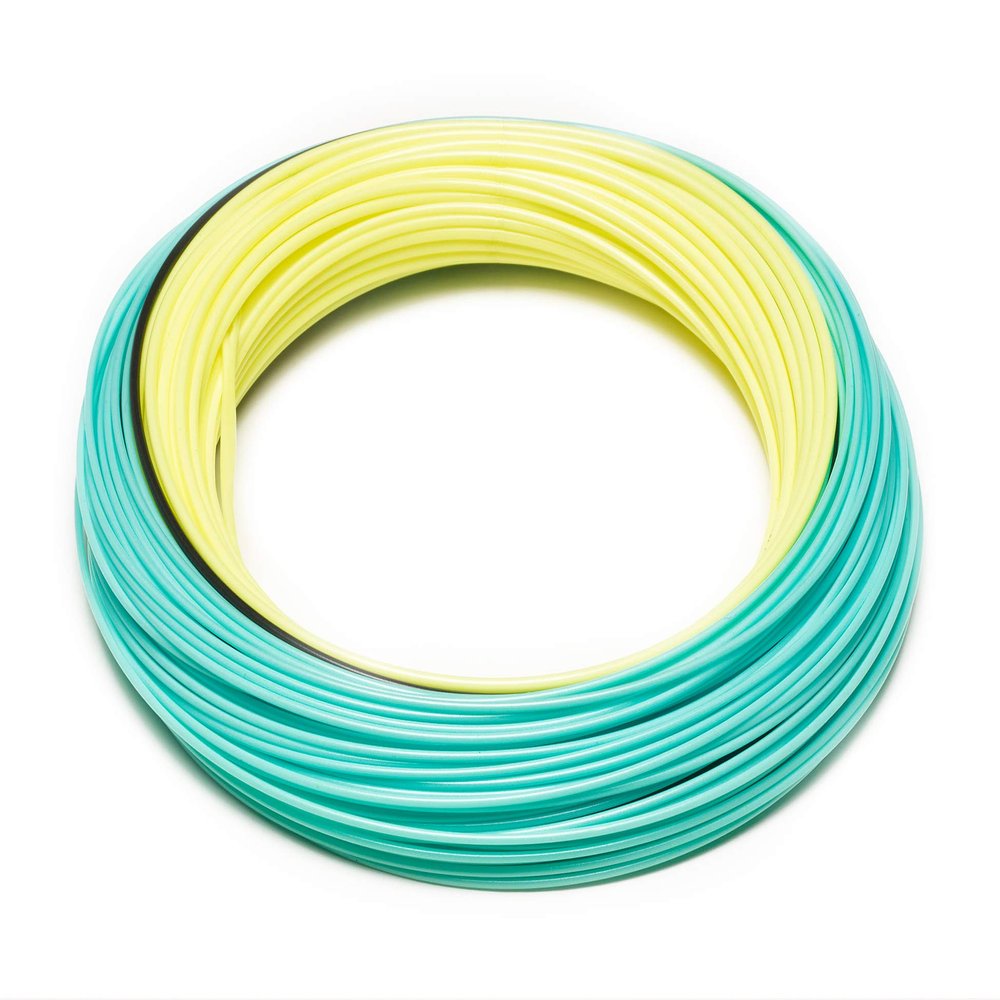RIO Products Elite Bonefish Fly Fishing Line, Designed with A Long Head and Back Taper for Precise Presentations to Spooky Fish, Yellow/Black/Aqua, 9wt