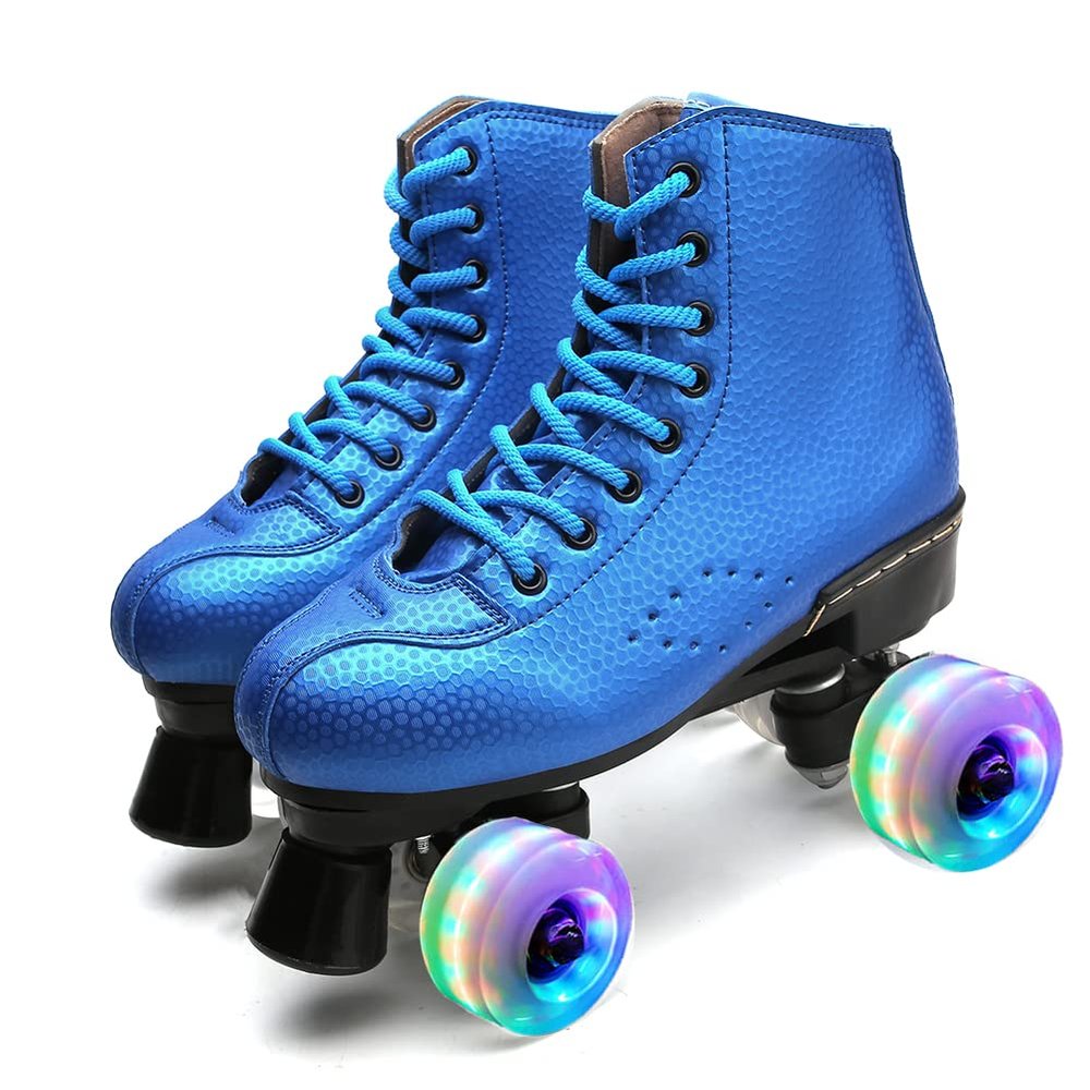 Beginner Roller Skates Women Indoor Outdoor Artistic Skates for Youth and Adults Blue 6 M US Women
