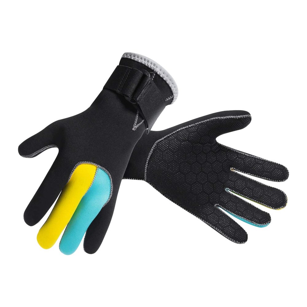 3MM Wetsuit Gloves Neoprene Scuba Diving Gloves Surfing Snorkeling Swimming Gloves for Men Women, Adjustable Stretchy Thermal Anti Slip Dive Water Gloves for Spearfishing Rafting Kayaking Paddling