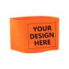 TopTie 50 PCS Personalized Soccer Football Captain Armband, Custom Reflective Wristband for Runners-Neonorange-2 3/4" x 12 3/5" view 1