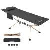 KingCamp Hammock with Stand, Portable Folding Large Oversized XL Heavy Duty Ultralight Lay Flat Sleeping Camping Cot with Carry Bag for Adult Outside Outdoor Backpacking Travel Patio Backyard, Black view 1