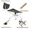 KingCamp Hammock with Stand, Portable Folding Large Oversized XL Heavy Duty Ultralight Lay Flat Sleeping Camping Cot with Carry Bag for Adult Outside Outdoor Backpacking Travel Patio Backyard, Black view 3