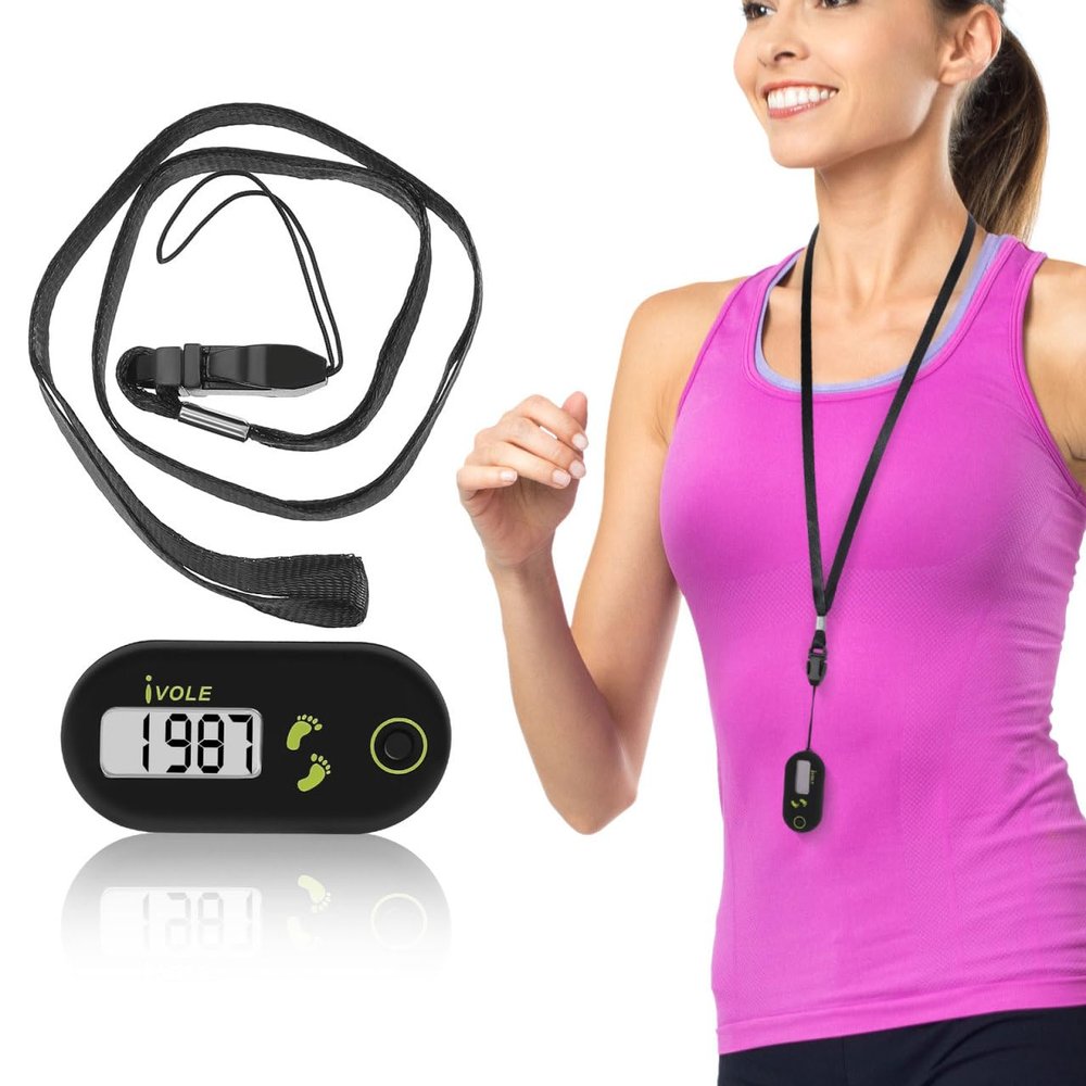 3D Pedometer, Simple Clip On Step Counter for Walking with Large Digital Display, No App, Accurate for Women Men Seniors Kids