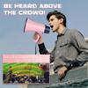 MyMealivos Portable Megaphone Bullhorn 20 Watt Power Megaphone Speaker Voice and Siren/Alarm Modes with Volume Control and Strap (Pink) view 2