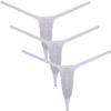 OROCOJUCO Men's Slim Pouch Thong T-Back Underwear Jacquard String Mini Coverage Tanga 3-Pack(White) L view 1
