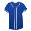 EALER BJ80 Series Mens Baseball Jersey Button Down Shirts Short Sleeve Hipster Hip Hop Sports Uniforms Blue view 3