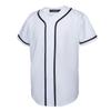 EALER BJ80 Series Mens Baseball Jersey Button Down Shirts Short Sleeve Hipster Hip Hop Sports Uniforms White view 1