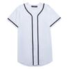 EALER BJ80 Series Mens Baseball Jersey Button Down Shirts Short Sleeve Hipster Hip Hop Sports Uniforms White view 3