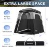 KingCamp Oversize Space Privacy Tent, Portable, Waterproof, Tall, 1 Room Black Camping Toilet Tent view 2
