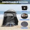 KingCamp Oversize Space Privacy Tent, Portable, Waterproof, Tall, 1 Room Black Camping Toilet Tent view 4