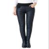 Andongnywell Women's Add Down and Thicken high Waist Elastic Thin Warm Big Mom Down Cotton Pants Trousers (Black,XXXX-Large) view 1