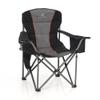 ALPHA CAMP Folding Camping Chair Oversized Heavy Duty Padded Outdoor Chair with Cup Holder Storage and Cooler Bag, 450 LBS Weight Capacity, Thicken 600D Oxford, Black view 1