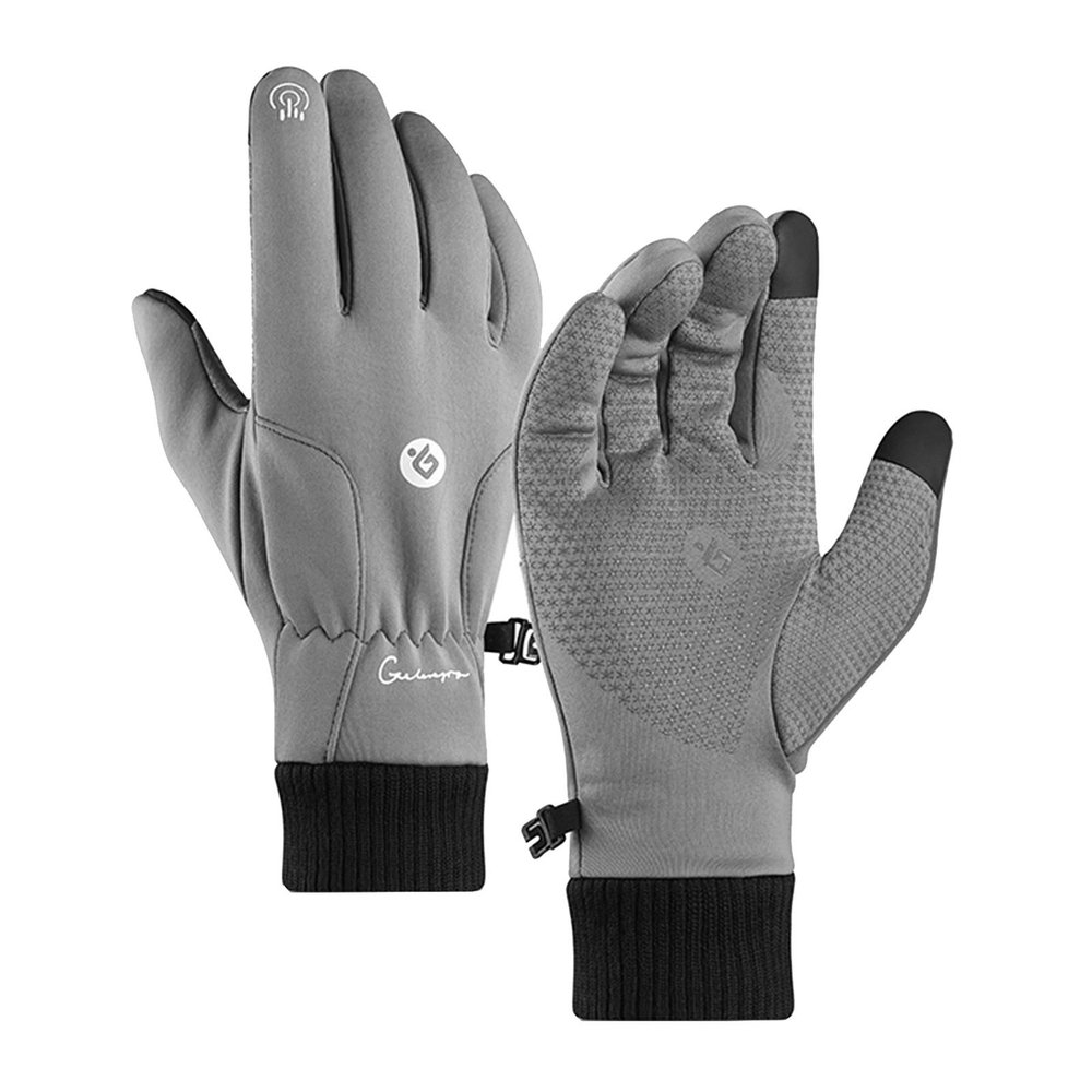 FUFU Gloves Running Gloves Touch Screen Gloves Grippy Gloves for Men Lightweight Winter Gloves (Color : Gray, Size : S)