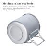 iBasingo 450ml Titanium Mug with Lid Tea Coffee Water Cup Outdoor Camping Pot Ultra-light Portable Hiking Backpacking Cooking Kit Picnic Tableware Drinkware with Foldable Handle Ti3026D view 4