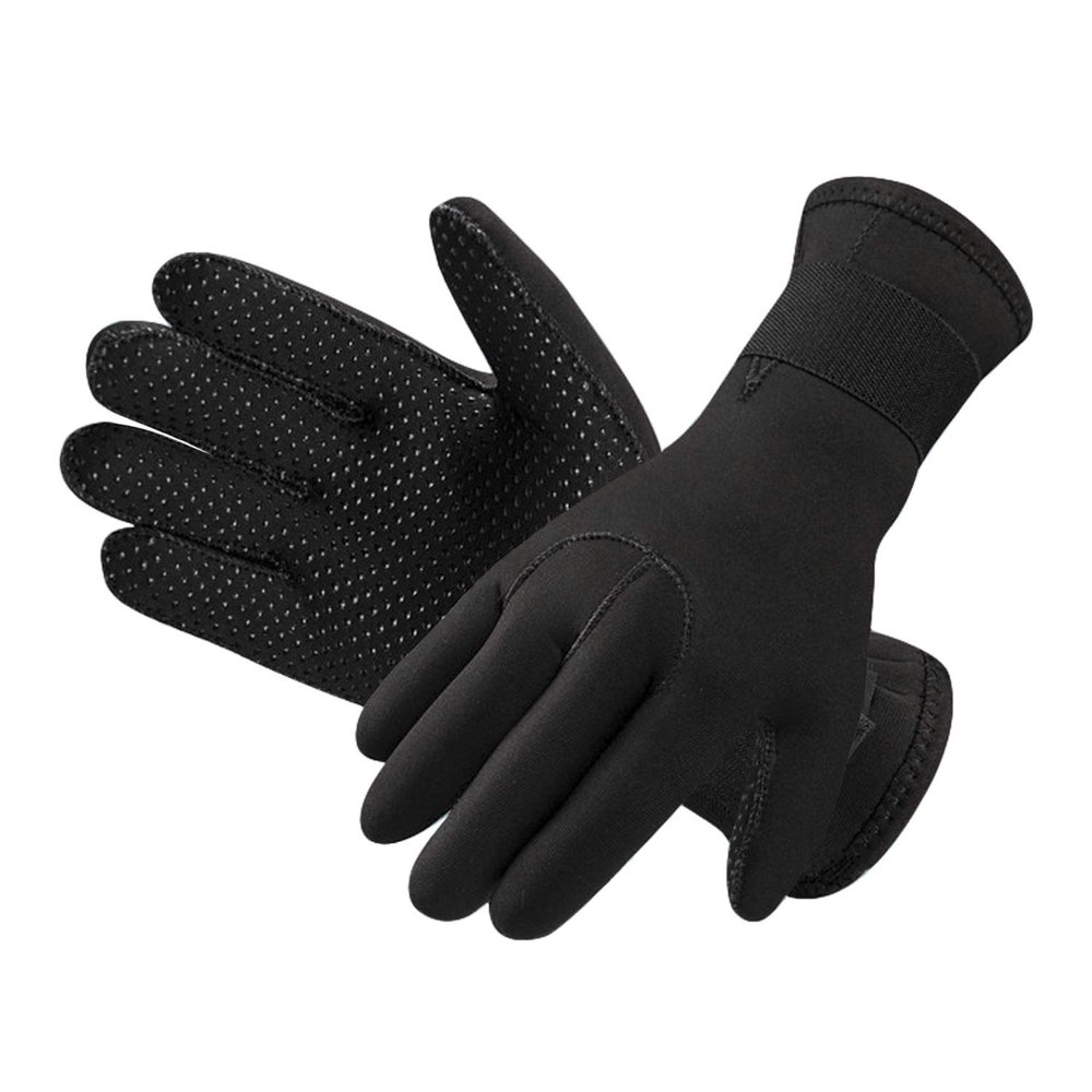 3MM Wetsuit Gloves Neoprene Scuba Diving Gloves Surfing Snorkeling Swimming Gloves for Men Women, Adjustable Stretchy Thermal Anti Slip Dive Water Gloves for Spearfishing Rafting Kayaking Paddling
