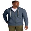 District Re-Fleece Full-Zip Hoodie DT8102, Heathered Navy, Medium view 1