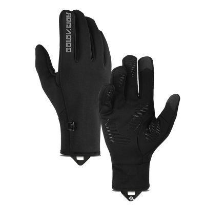 FUFU Gloves Winter Thin Thermal Gloves, Touch Screen Anti-Slip Cycling Gloves Lightweight Running Gloves Warm Liner Gloves (Size : M)