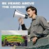MyMealivos Portable Megaphone Bullhorn 20 Watt Power Megaphone Speaker Voice and Siren/Alarm Modes with Volume Control and Strap (Silver) view 2