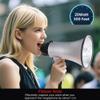 MyMealivos Portable Megaphone Bullhorn 20 Watt Power Megaphone Speaker Voice and Siren/Alarm Modes with Volume Control and Strap (Silver) view 4