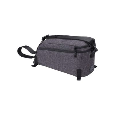 BBB Cycling Unisex's CarrierPack BSB-138 Cycling Bike Bag for Rear Frame 6L with Shoulder Strap Multifunctional Adjustable Bicycle Rack Storage Pack, Grey Melange, One Size