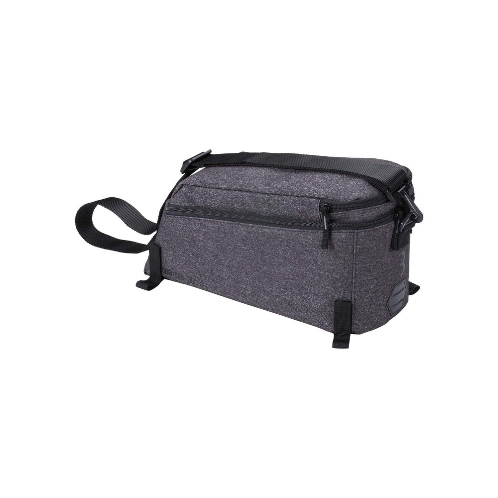 BBB Cycling Unisex's CarrierPack BSB-138 Cycling Bike Bag for Rear Frame 6L with Shoulder Strap Multifunctional Adjustable Bicycle Rack Storage Pack, Grey Melange, One Size
