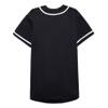 EALER BJ80 Series Mens Baseball Jersey Button Down Shirts Short Sleeve Hipster Hip Hop Sports Uniforms Black view 4