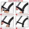 SANNIX 6 Pcs Reusable Bike Wheel Strap Adjustable Bike Wheel Stabilizer Straps Bike Rack Strap with Durable Hook (Black and Orange) view 4
