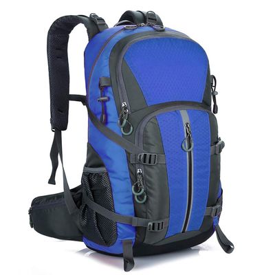 Garloben 40L Hiking Backpack, Waterproof Men Women Outdoor Travel Backpack for Trekking, Camping, Walking with Rain Cover (Blue)