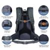 Garloben 40L Hiking Backpack, Waterproof Men Women Outdoor Travel Backpack for Trekking, Camping, Walking with Rain Cover (Blue) view 4