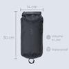 BBB Cycling StackPack Waterproof Dry Bag Bikepacking Dry Roll Top Closure Lightweight Carrying Rack Included BSB-145,Black view 3
