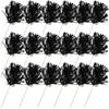 Fun Express Metallic Black Spirit Pom-Poms  Shiny and Vibrant Pom-Poms for Cheerleading Sports Events Parades School Spirit and Team Rallies Durable Material  24 Pieces view 1