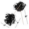 Fun Express Metallic Black Spirit Pom-Poms  Shiny and Vibrant Pom-Poms for Cheerleading Sports Events Parades School Spirit and Team Rallies Durable Material  24 Pieces view 2