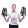Fun Express 2-Tone Black & White Cheer Pom-Poms - 24 Pack for Sports, Homecoming, Team Events, Dance, Parties, & More | Shakers for Cheerleaders view 3
