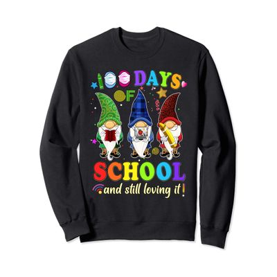 100 Days of School Still Loving It Gnome Virtual Teacher Sweatshirt