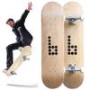 Braille Complete Skateboard for Adults Teens Boys Girls Kids Skateboard: Standard Skateboard for Tricks 7.75 Inch x 31.5 Long Pro Skate board Full Grip Tape, 7 ply Canadian Maple Metal Trucks, Natural view 1