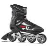 FILA Legacy Pro 80 Inline Skates | FILA 80mm (82A Indoor/Outdoor) Wheels | ABEC-5 Bearings | Comfortable Unisex Skates with Air Flow Ventilated Technology | Black/Silver, Men 10 view 1