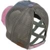 C.C Ponytail Criss Cross Messy Buns Ponycaps Baseball Cap Dad Trucker Mesh Hat (Distressed Tie Dye Mesh Gray) view 1