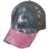 C.C Ponytail Criss Cross Messy Buns Ponycaps Baseball Cap Dad Trucker Mesh Hat (Distressed Tie Dye Mesh Gray) view 3