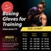 Kruzak Plain Focus Mitts and Boxing Gloves Set for Kickboxing and Muay Thai MMA Training - Fitness Kit with Punching Pads for Martial Arts and Karate - Purple - 12oz view 4