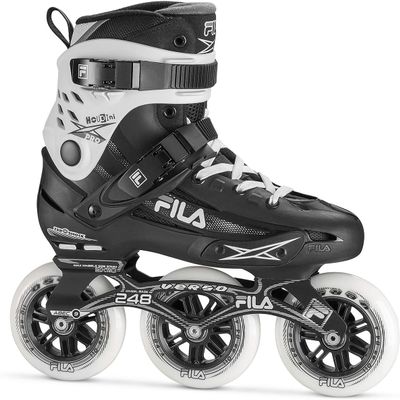 Fila Houdini Pro 110 mm Inline Skates Unisex Fitness Skates with 3x110 mm Wheels, ABEC-9 Bearings, Aluminum Frame & Shock-Absorbing Heel - Men 10 / Women 11