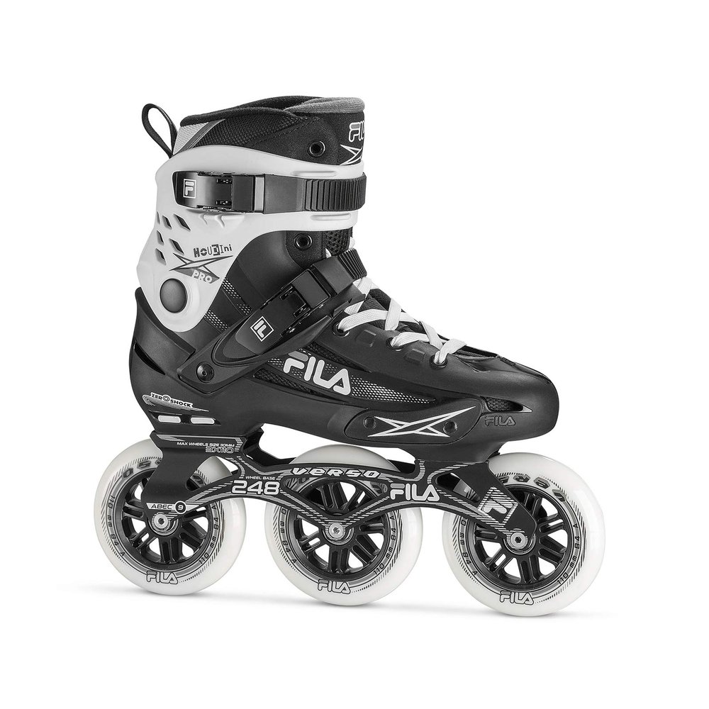 FILA Houdini Pro 110MM 3 Wheel Inline Skates for Men and Women High-Performance Fitness Skates with Anatomical Padding, 3 x 110mm Wheels, and ABEC 9 Bearings - Men 11 / Women 12