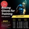 Kruzak Plain Focus Mitts and Boxing Gloves Set for Kickboxing and Muay Thai MMA Training - Fitness Kit with Punching Pads for Martial Arts and Karate - Blue - 10oz view 4