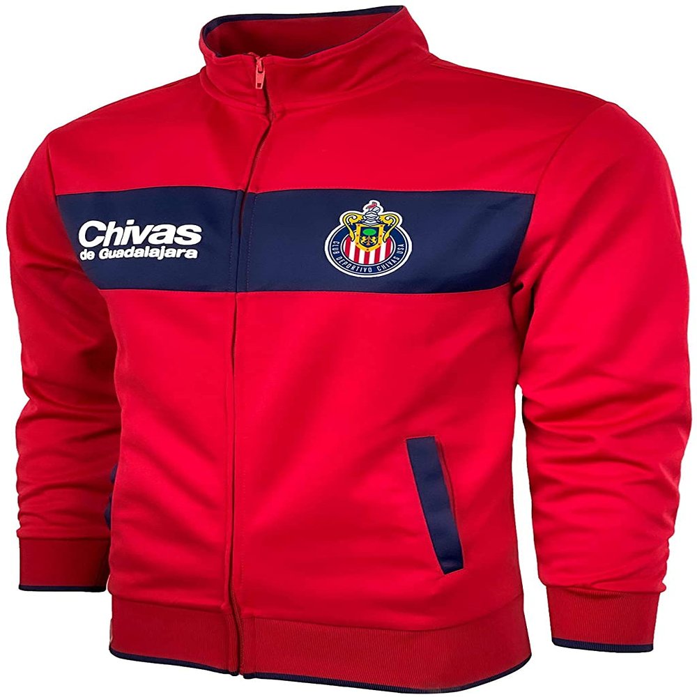 Icon Sports Chivas Jacket, Licensed Men's Chivas Del Guadalajara Full Zip Track Jacket (X-Large)