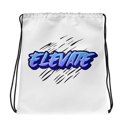 Drawstring bag - ELEVATE (blue font)