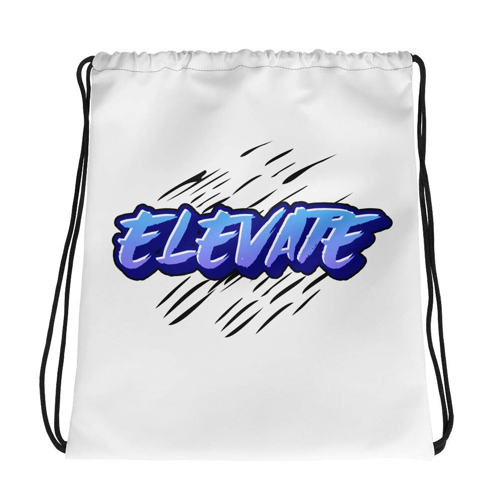 Drawstring bag - ELEVATE (blue font)