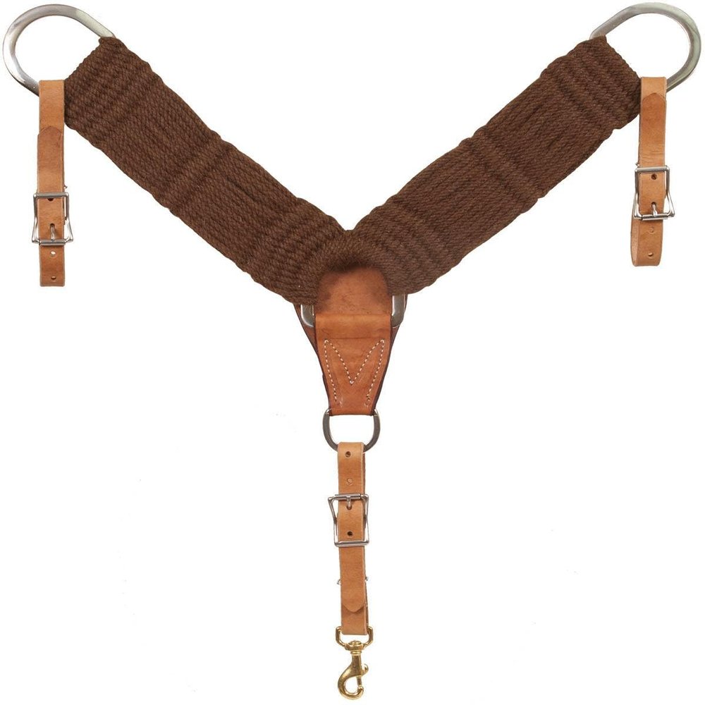 Mustang Alpaca Breast Collar with Leather Tugs